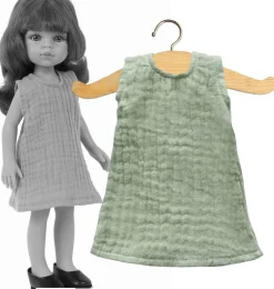Grünes Minikane-Kleid für Amigas-Puppen