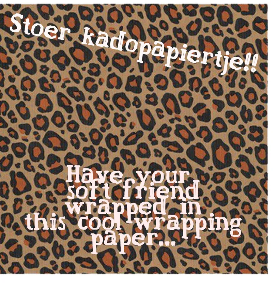 Leoparden-Geschenkpapier aus Kraftpapier