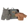 Maileg Overall mit T-Shirt für Big Brother Mouse + Koffer