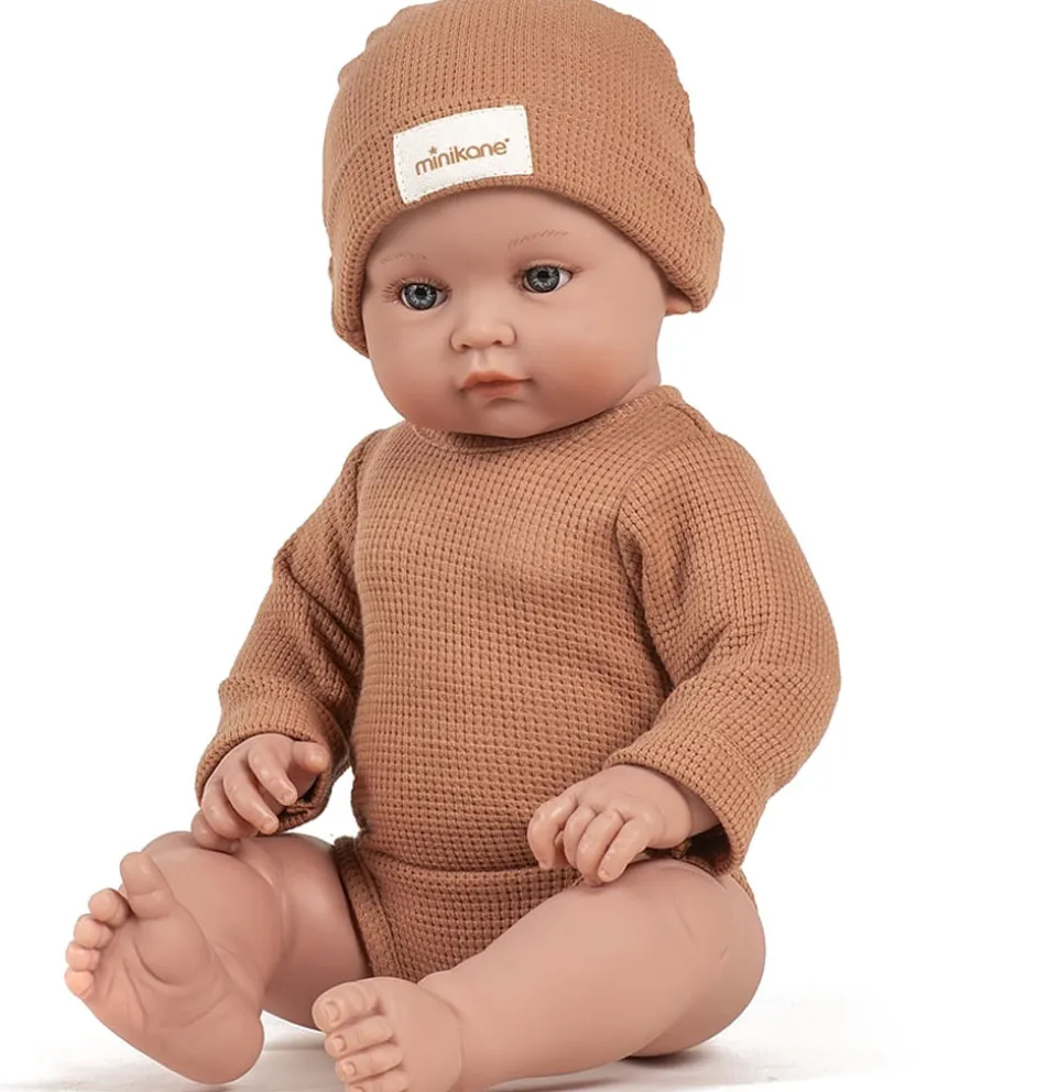 Minikane Bambinis – Ensemble mit langen Ärmeln, Andréa et bonnet und nid d'abeille pétale
