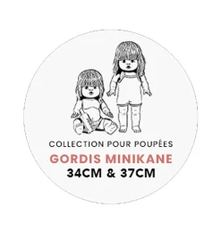 Minikane Body / Bodysuit / Unterwäsche für Gordi Puppen / Farbe Leinen nat